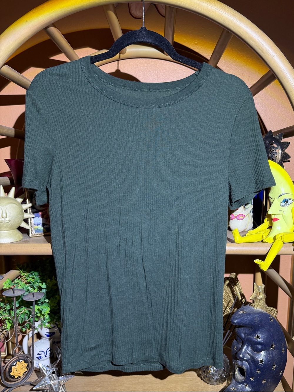 a new day Short-Sleeve Ribbed Tee - Dark Green